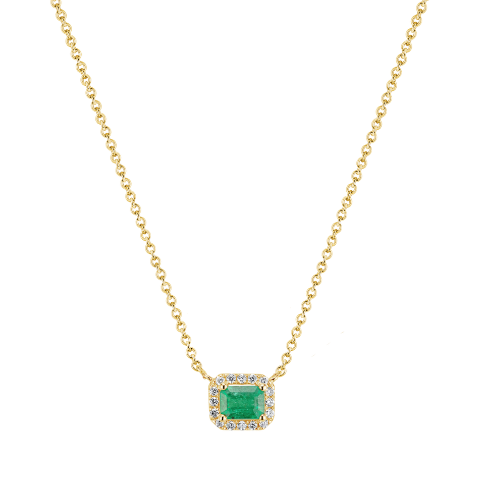 Náhrdelník se smaragdem a diamanty Richella