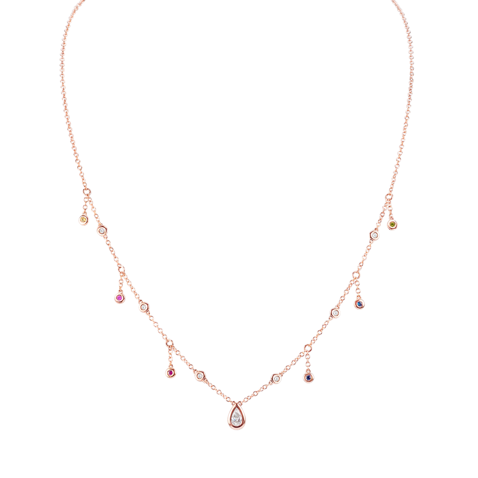 Náhrdelník se safíry a diamanty Galatea