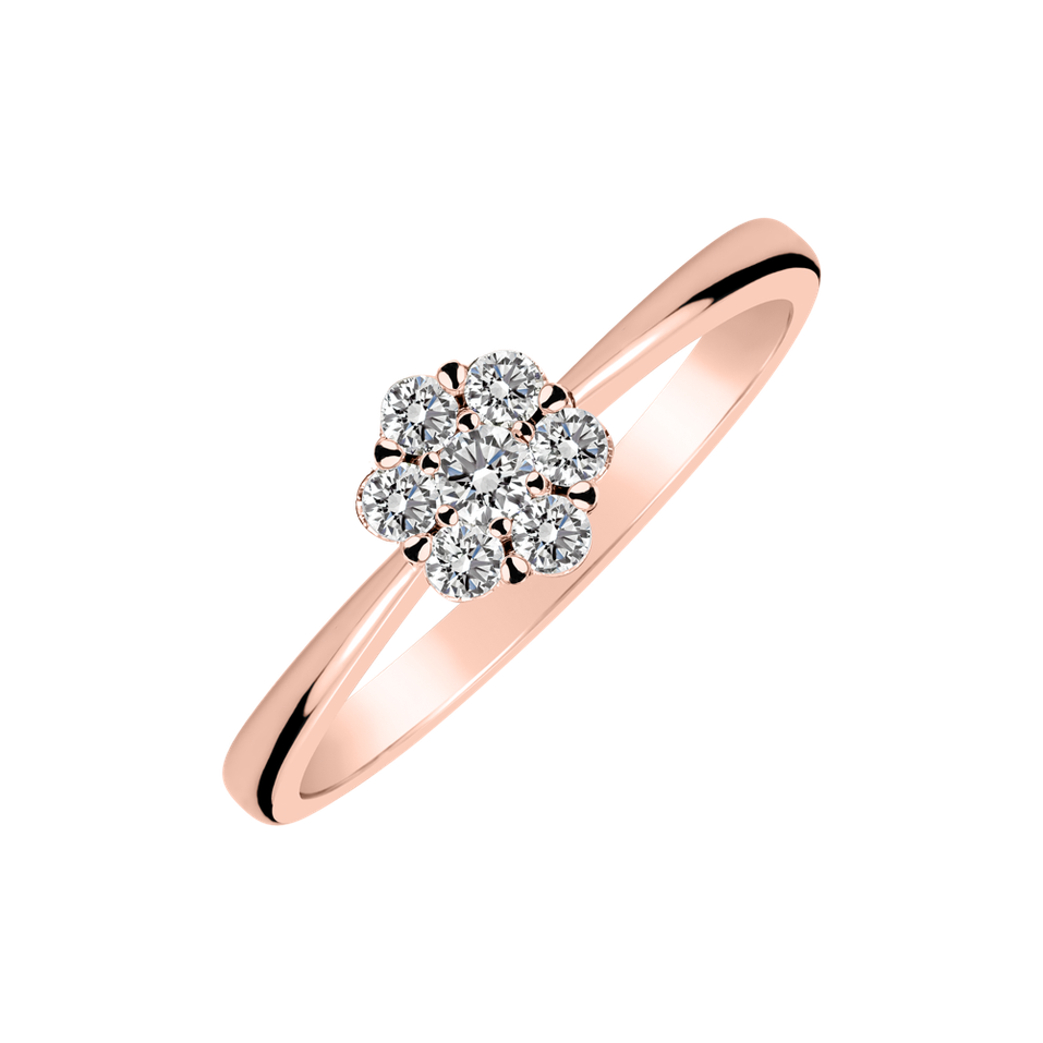 Prsten s diamanty Shiny Flower