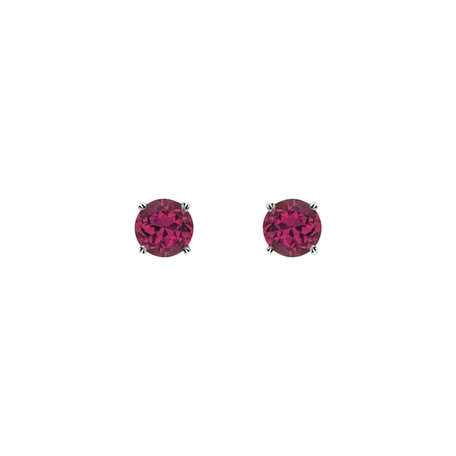 Náušnice s rhodolitem Orbs