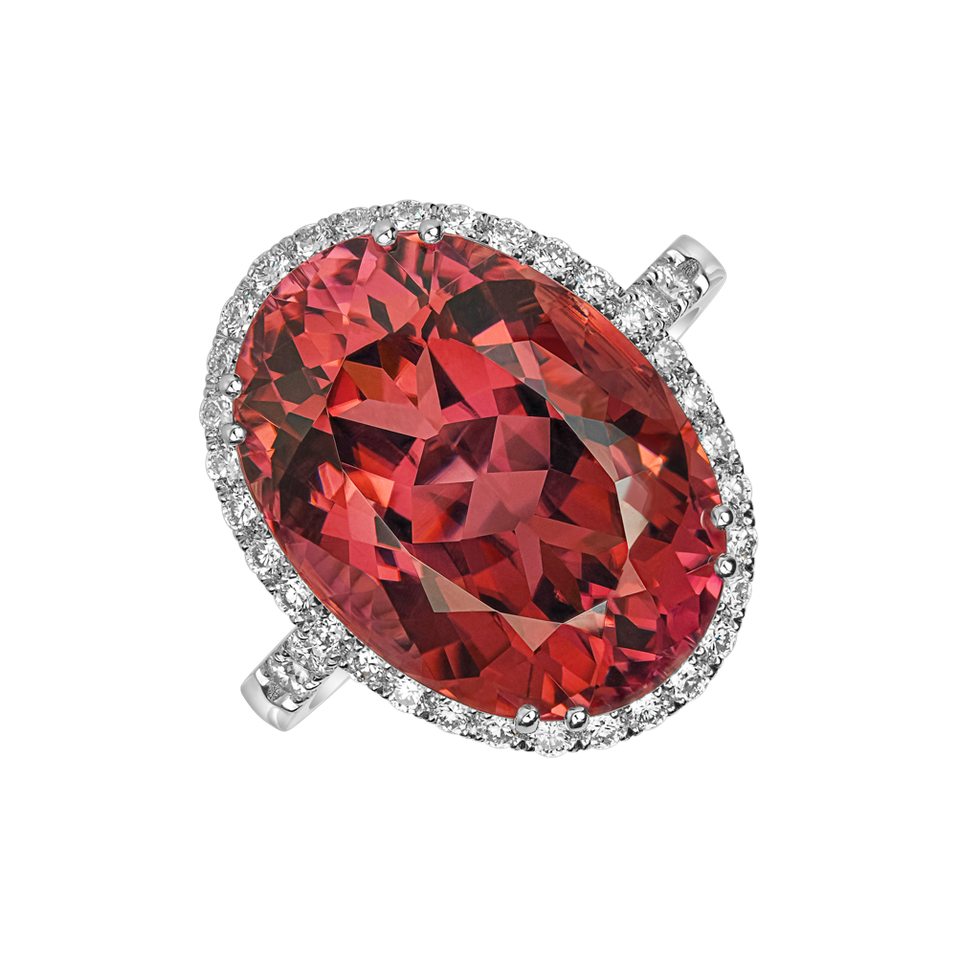 Prsten s diamanty a turmalínem Sigrid