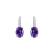 Náušnice s diamanty a ametystem Iris Elegance2