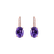 Náušnice s diamanty a ametystem Iris Elegance2