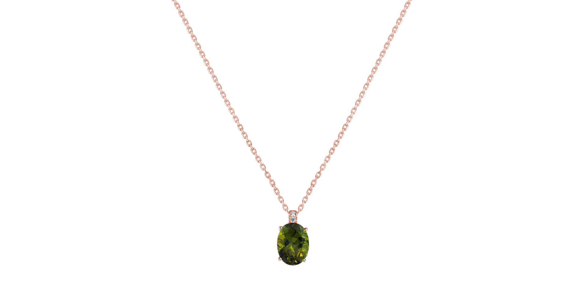 Náhrdelník s diamanty a turmalínem Grime