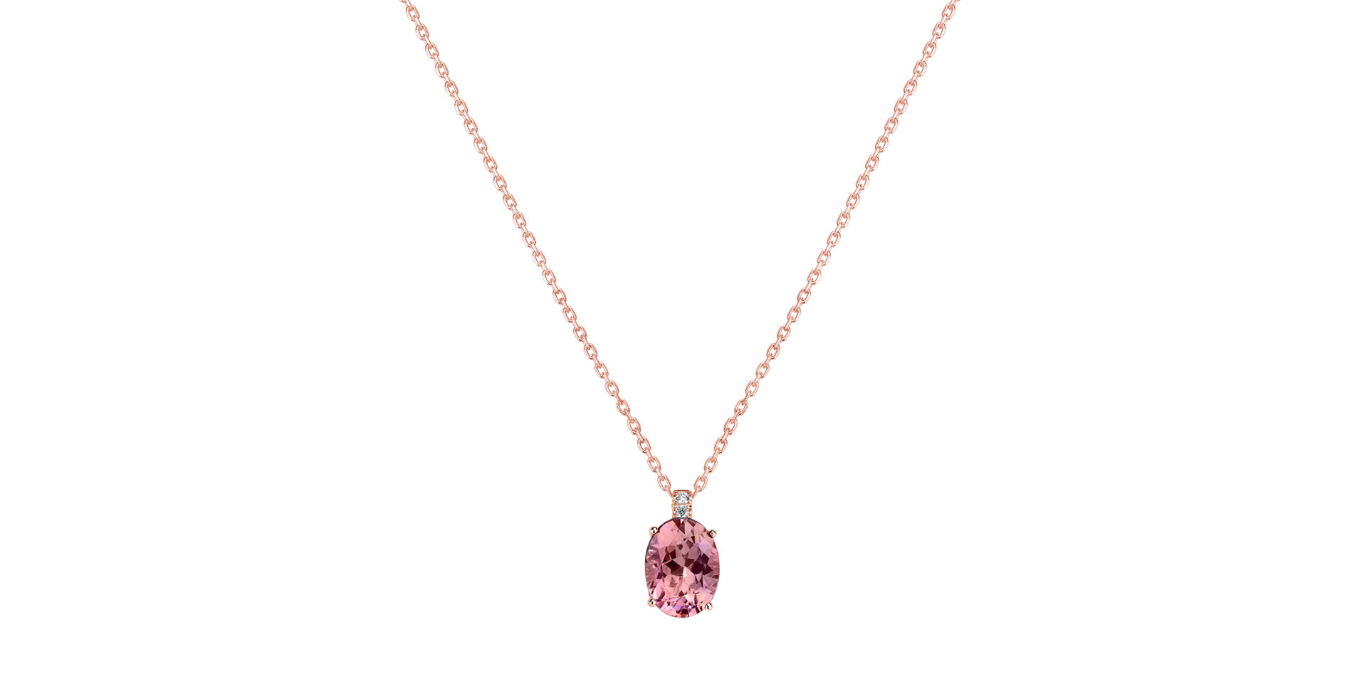 Náhrdelník s diamanty a turmalínem Grime