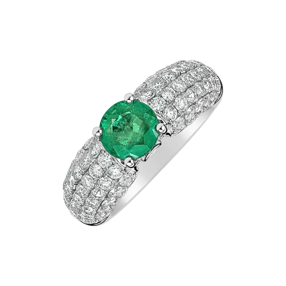 Prsten s diamanty a smaragdem Simeona