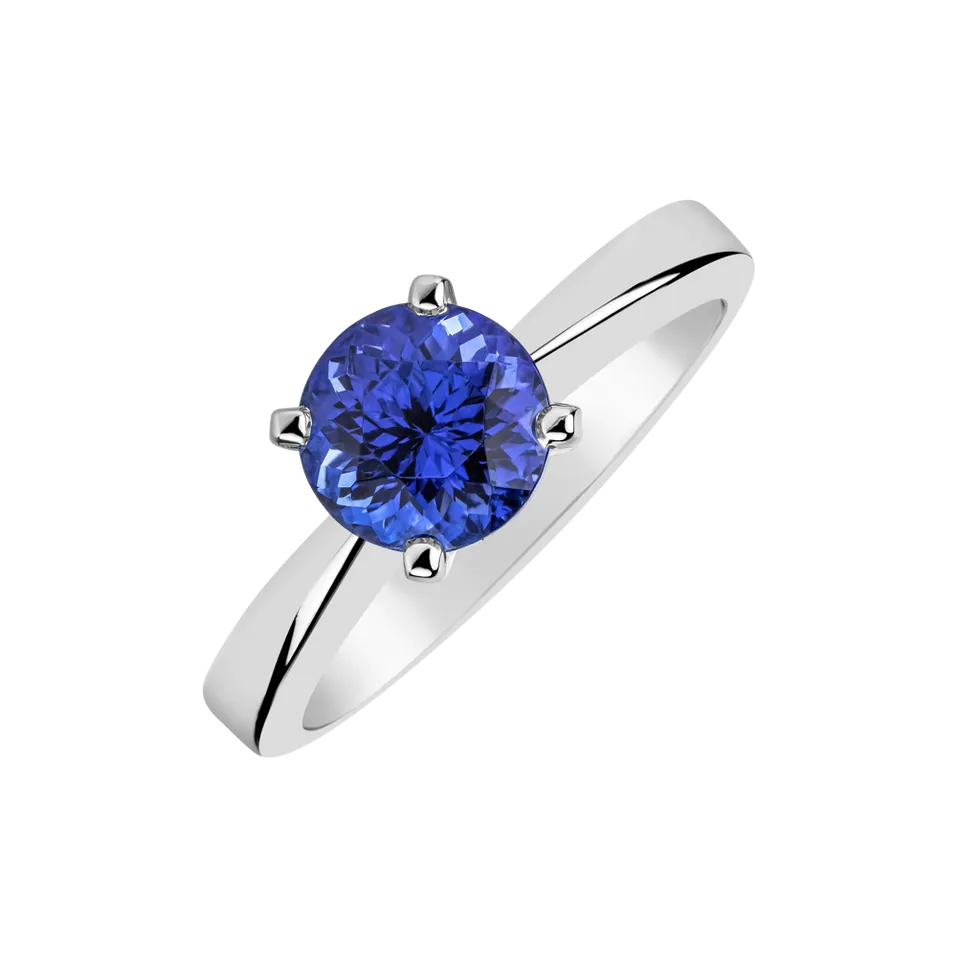 Prsten s diamanty a tanzanitem Wika