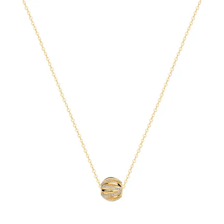 Náhrdelník s diamanty Golden Ball
