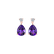 Náušnice s diamanty a ametystem Galatea2