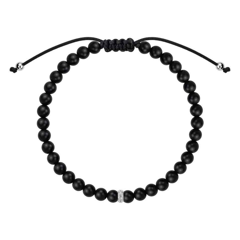 Náramek s diamanty a acháty Shadow Coil