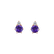 Náušnice s diamantem a ametystem Lux2