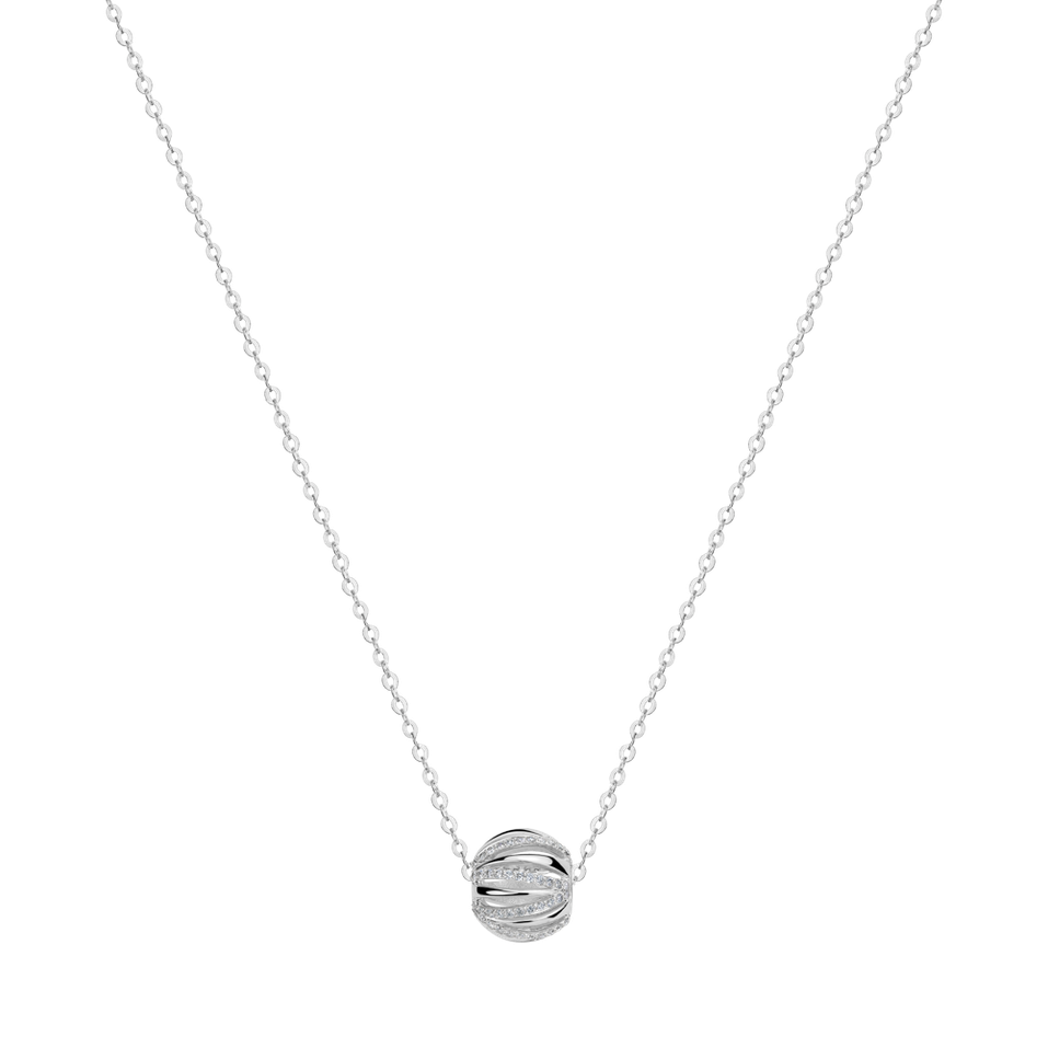 Náhrdelník s diamanty Golden Ball