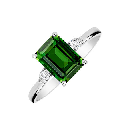 Prsten s diamanty a turmalínem Royal Cordelia