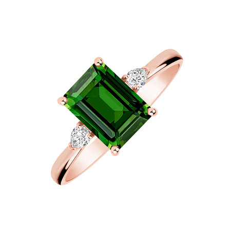 Prsten s diamanty a turmalínem Royal Cordelia