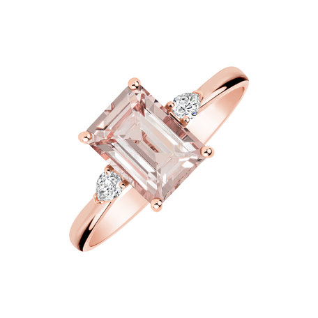 Prsten s diamanty a morganitem Royal Cordelia