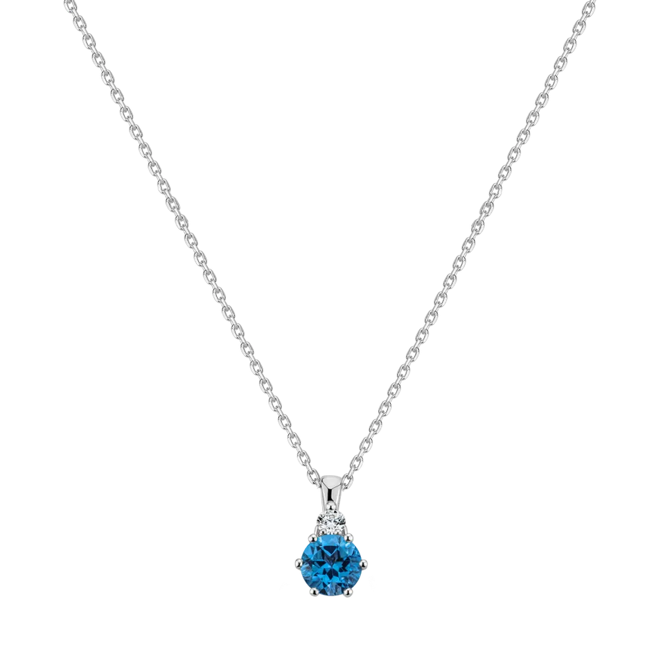 Náhrdelník s diamanty a topazem Diamara