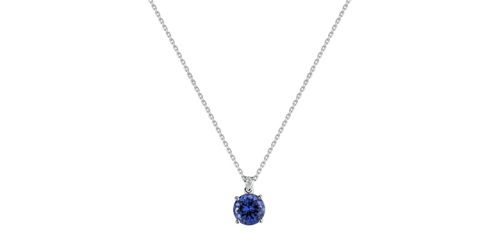 Náhrdelník s diamantem a tanzanitem Seraphina