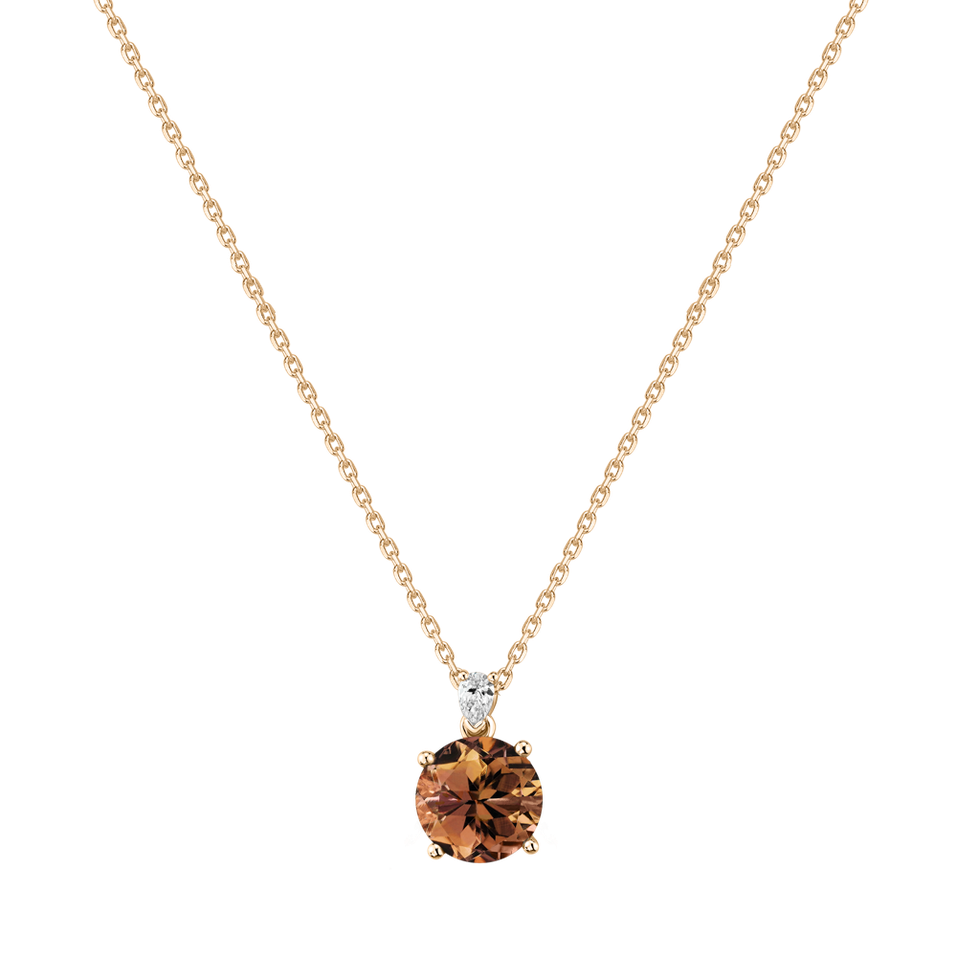 Náhrdelník s diamantem a turmalínem Seraphina