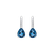 Náušnice s diamanty a topazem Tearfall2