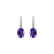 Náušnice s diamanty a ametystem Lucrezia2