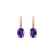 Náušnice s diamanty a ametystem Lucrezia2