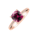 Prsten s diamanty a rhodolitem Melody Harmony2