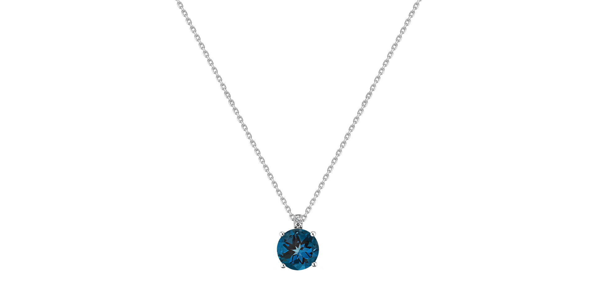 Náhrdelník s diamanty a topazem Bethy