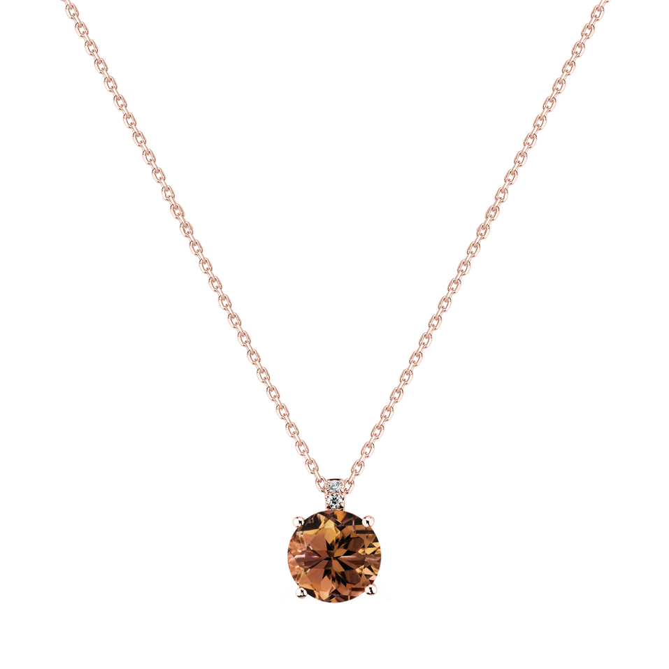 Náhrdelník s diamanty a turmalínem Bethy