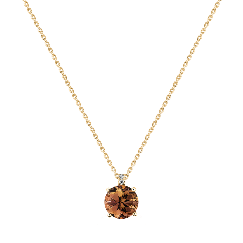 Náhrdelník s diamanty a turmalínem Bethy