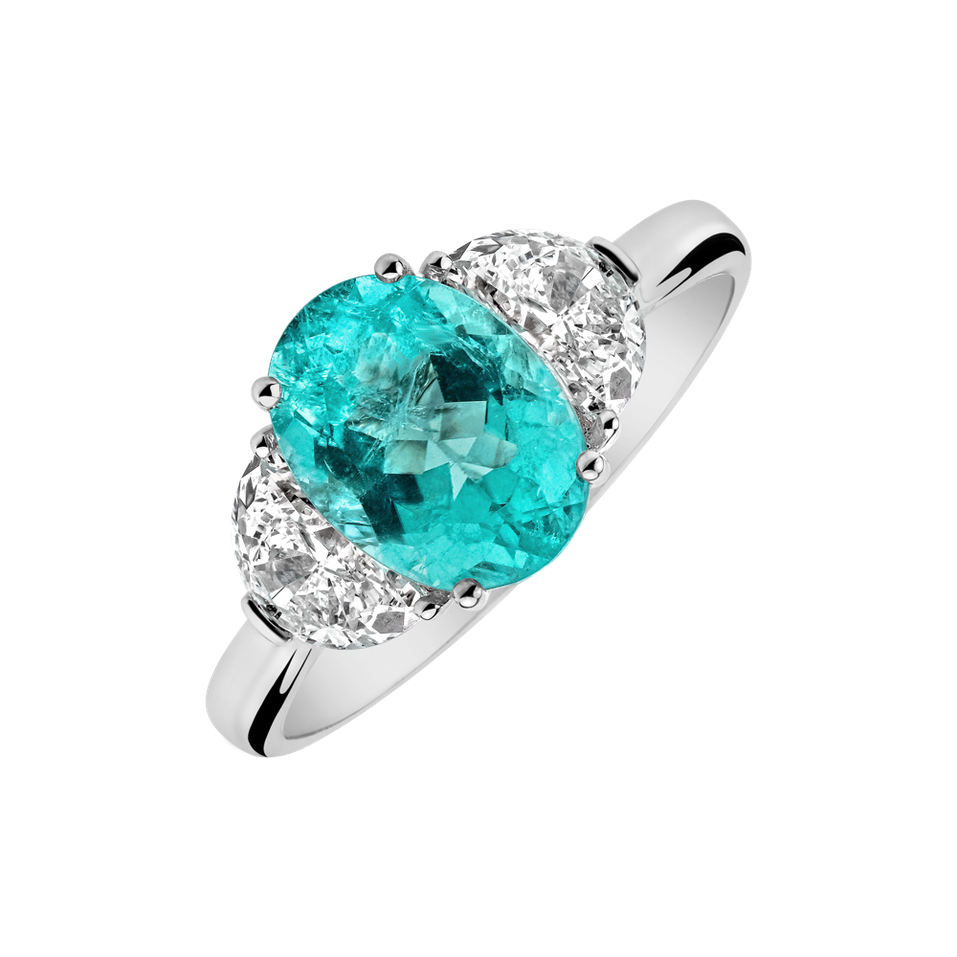 Prsten s diamanty a paraibou Dynasty Gem