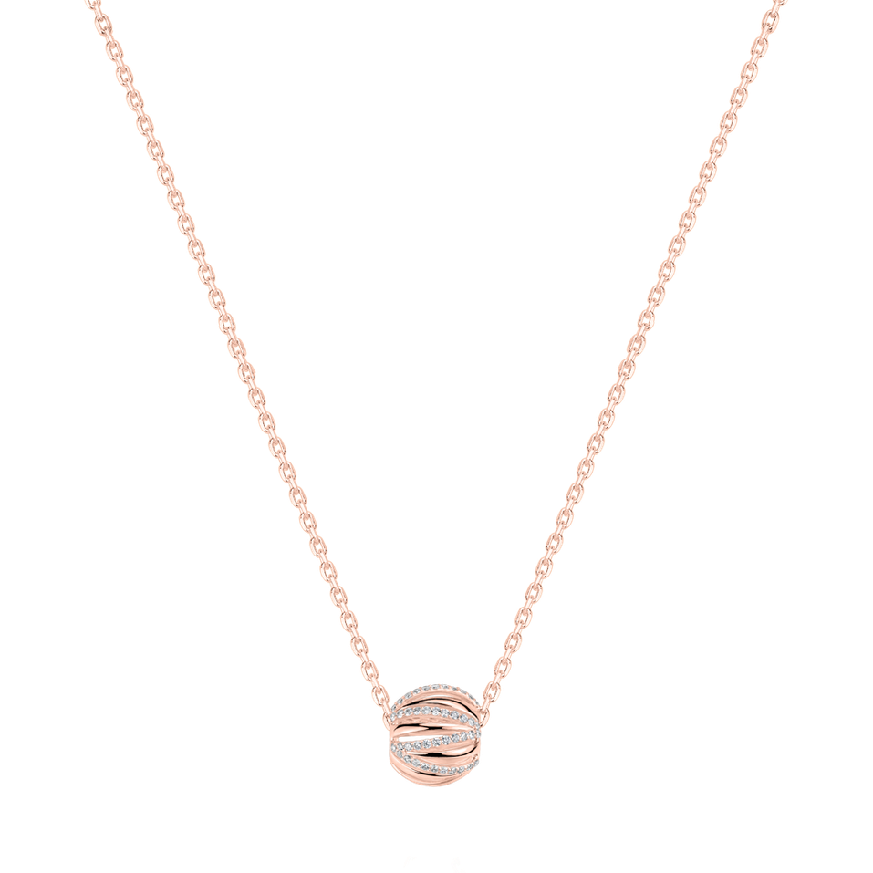 Náhrdelník s diamanty Gollden Ball