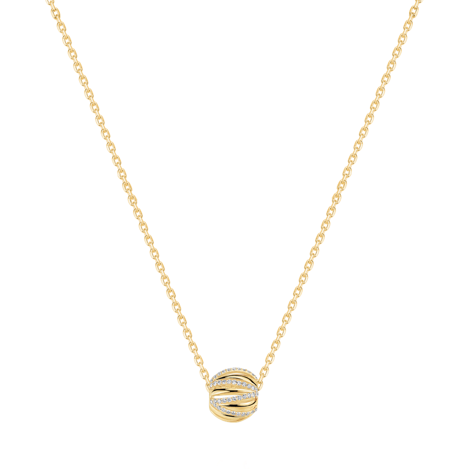 Náhrdelník s diamanty Golden Ball