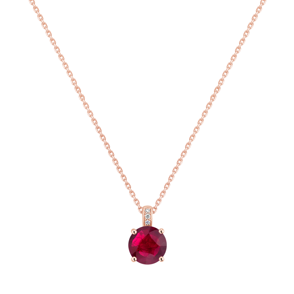 Náhrdelník s diamanty a rubínem Seraphita