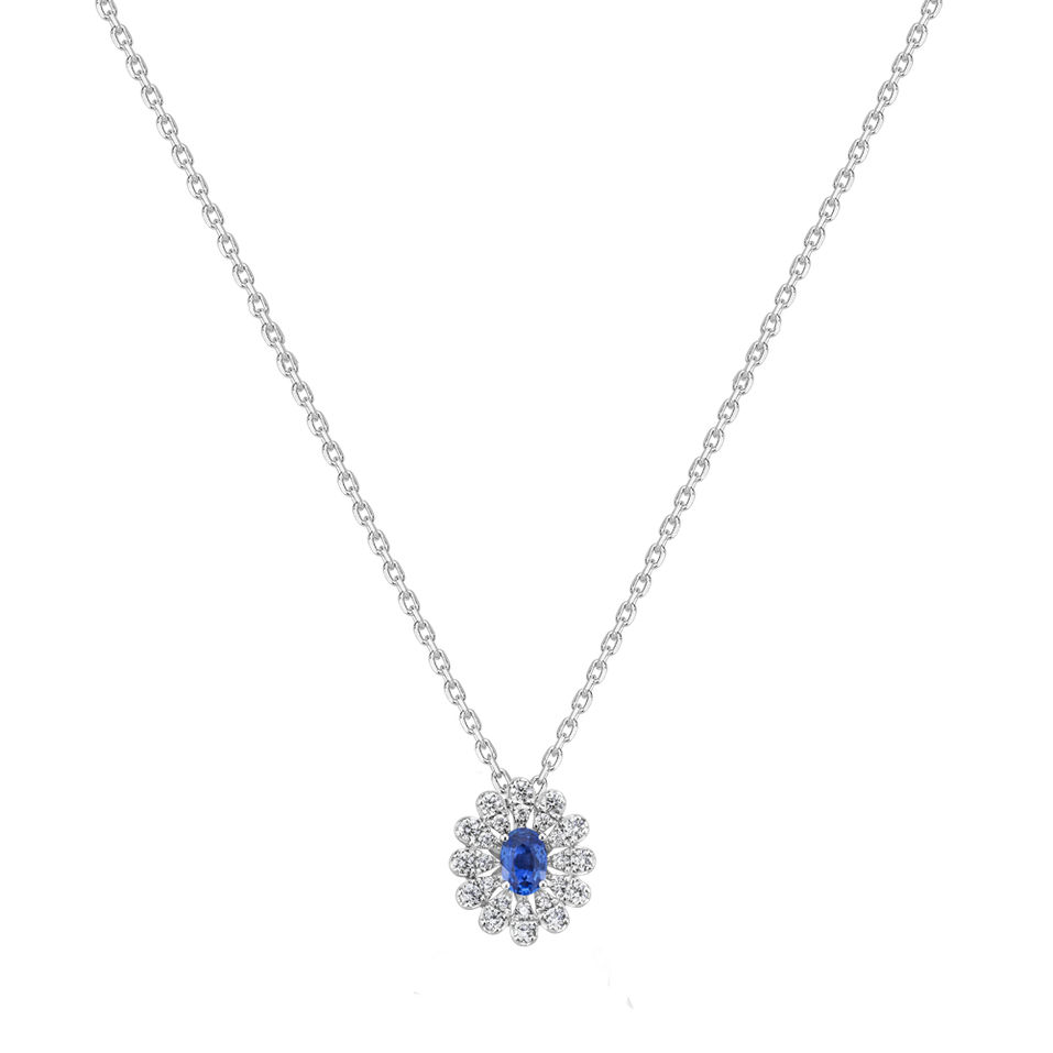 Náhrdelník s diamanty a tanzanitem Starlight Bloom