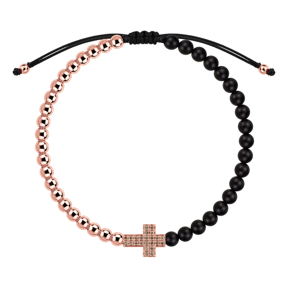 Náramek s diamanty a acháty Sacred Light