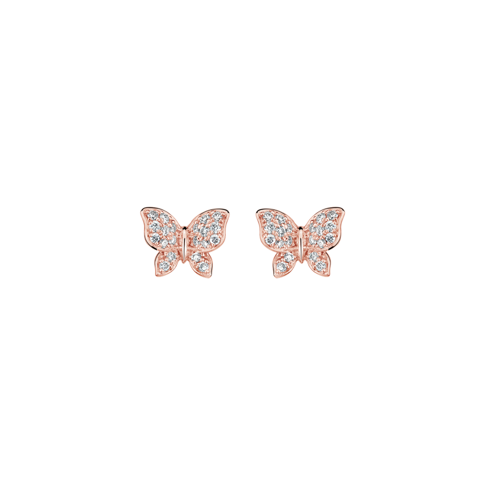 Náušnice s diamanty Lucky Wings