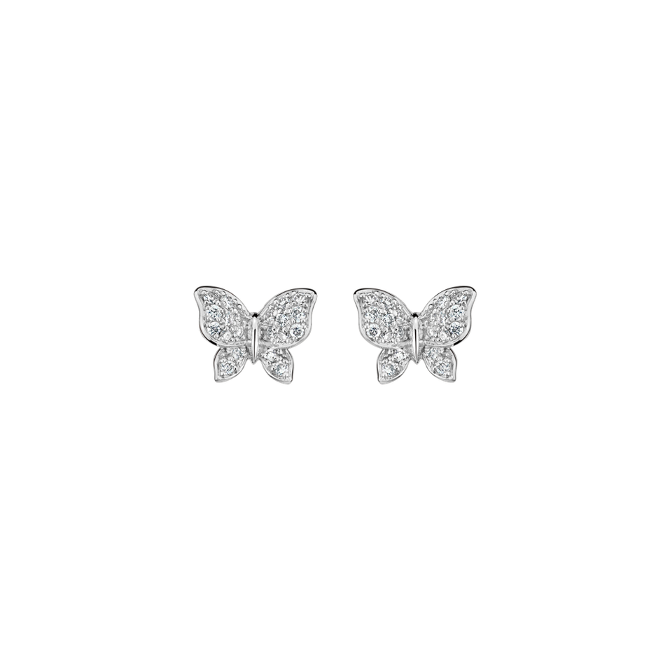 Náušnice s diamanty Lucky Wings