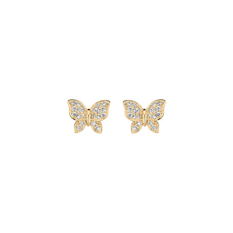 Náušnice s diamanty Lucky Wings