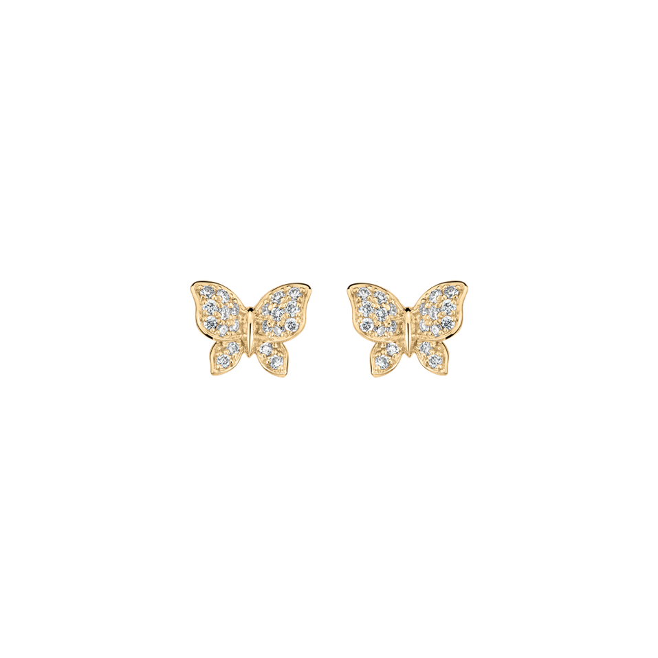 Náušnice s diamanty Lucky Wings