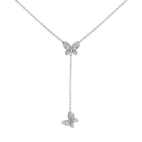 Náhrdelník s diamanty Butterfly Soul