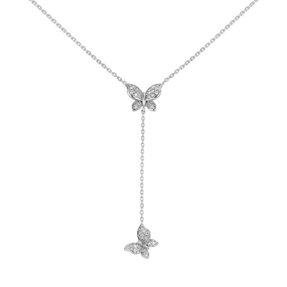 Náhrdelník s diamanty Butterfly Soul