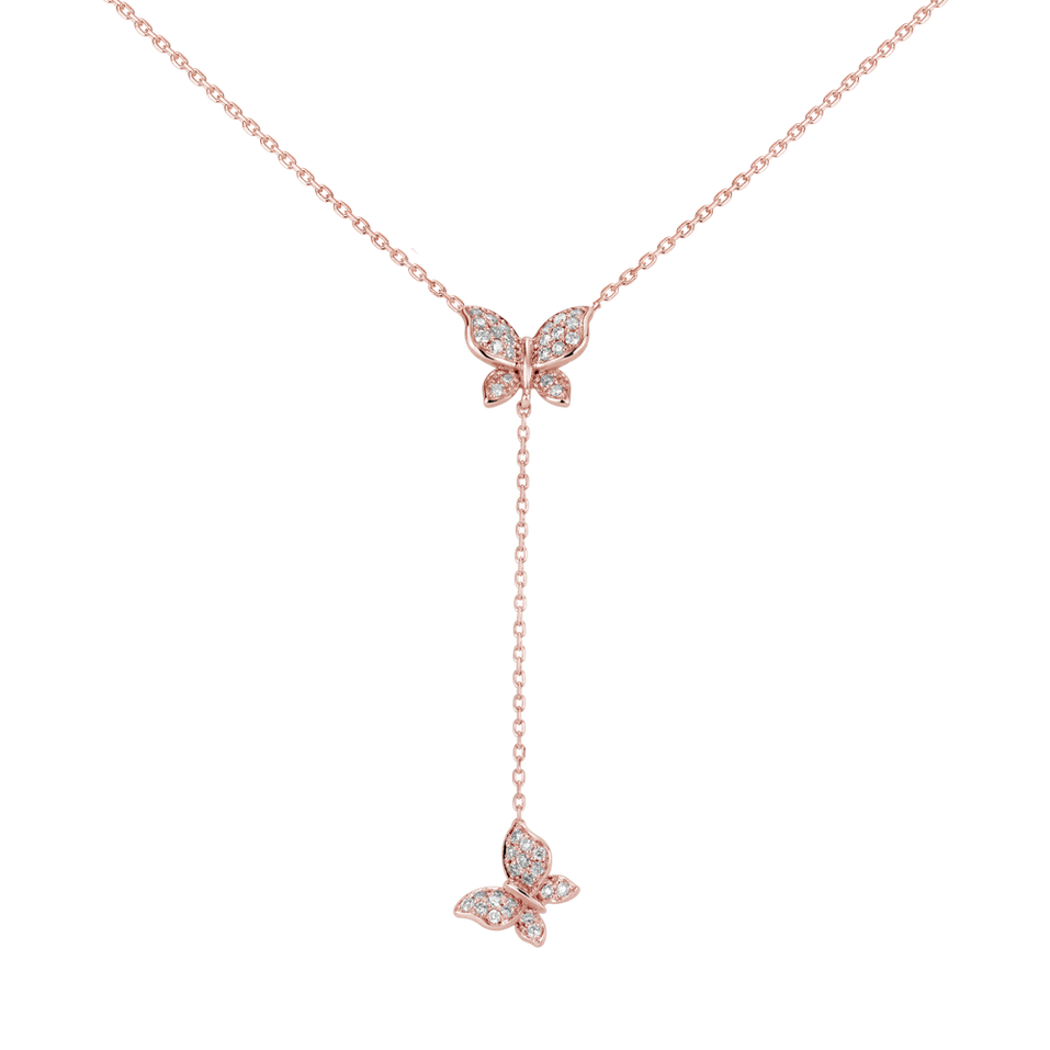 Náhrdelník s diamanty Butterfly Soul