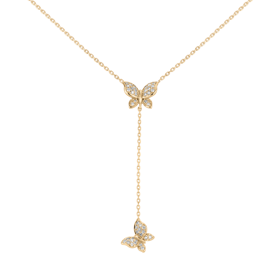 Náhrdelník s diamanty Butterfly Soul