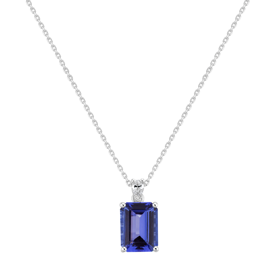 Náhrdelník s diamantem a tanzanitem Royal Cordelia