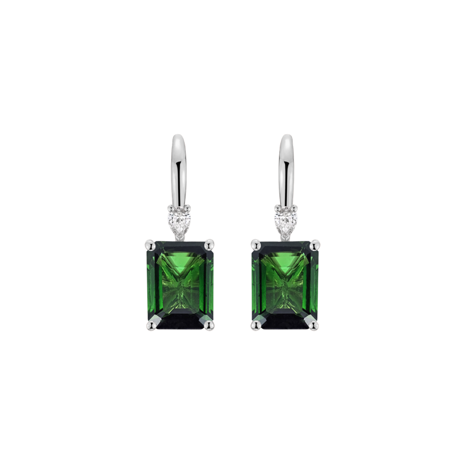 Náušnice s diamantem a turmalínem Royal Cordelia