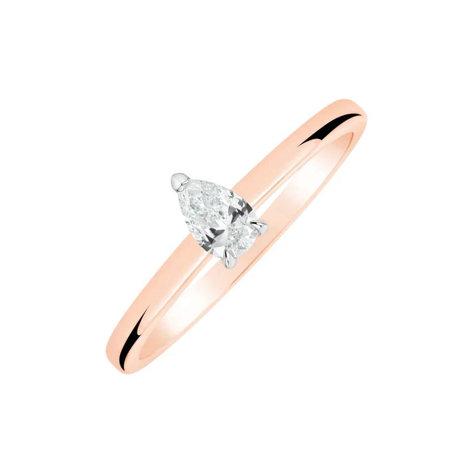 Prsten s diamantem Solitary Tear
