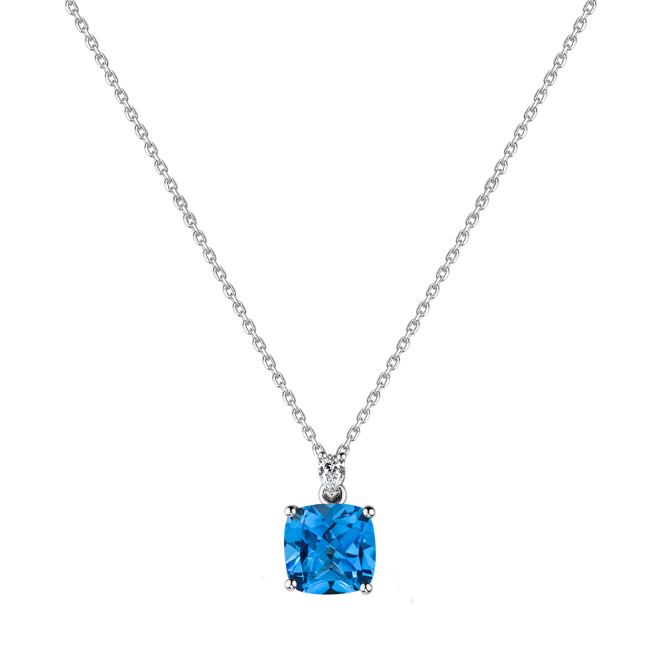Náhrdelník s diamantem a topazem Marigold