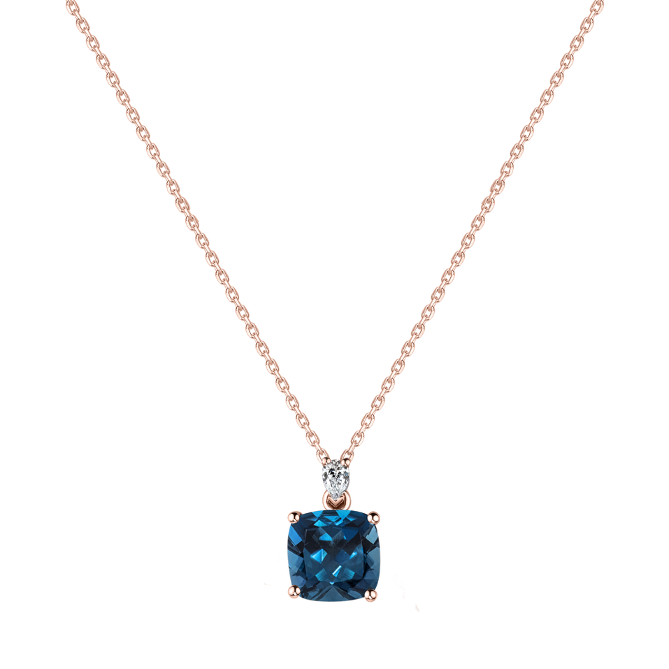 Náhrdelník s diamantem a topazem Marigold