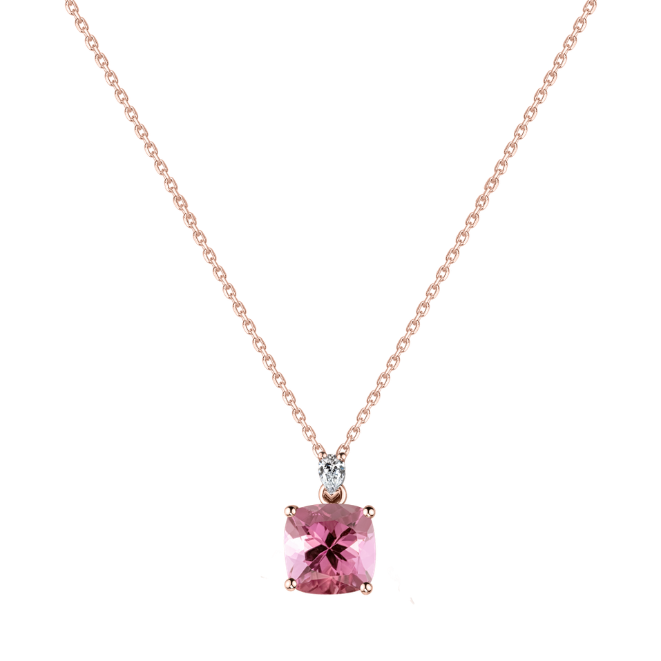 Náhrdelník s diamantem a turmalínem Marigold