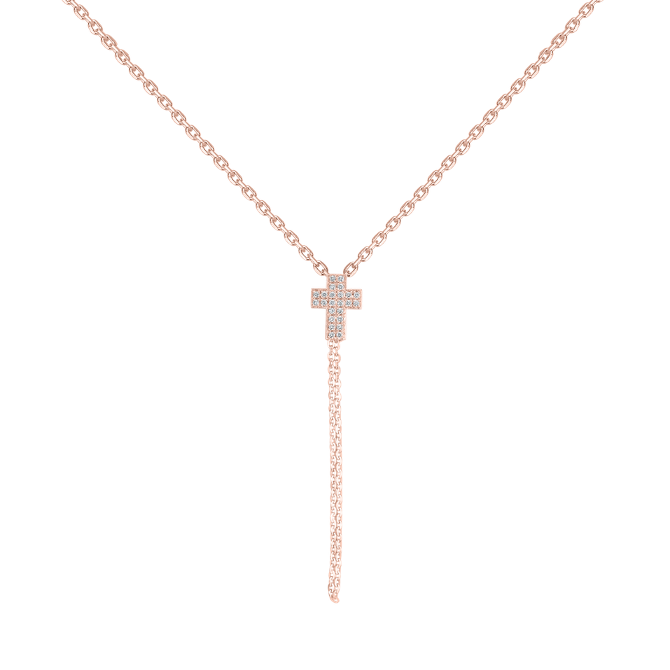 Náhrdelník s diamanty Divine Cross